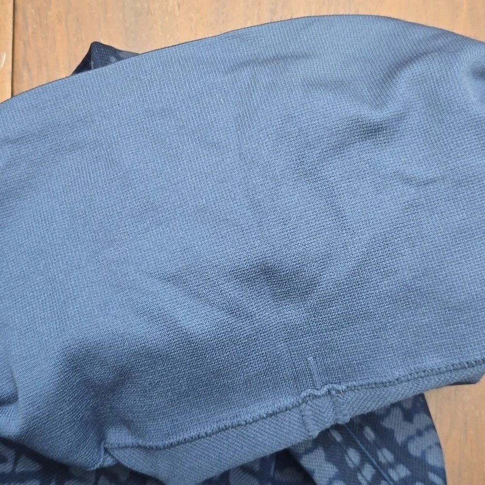 SPANX tights Navy Blue Pattern Sz M WIDE BAND HIGH WAISTED - Picture 6 of 6